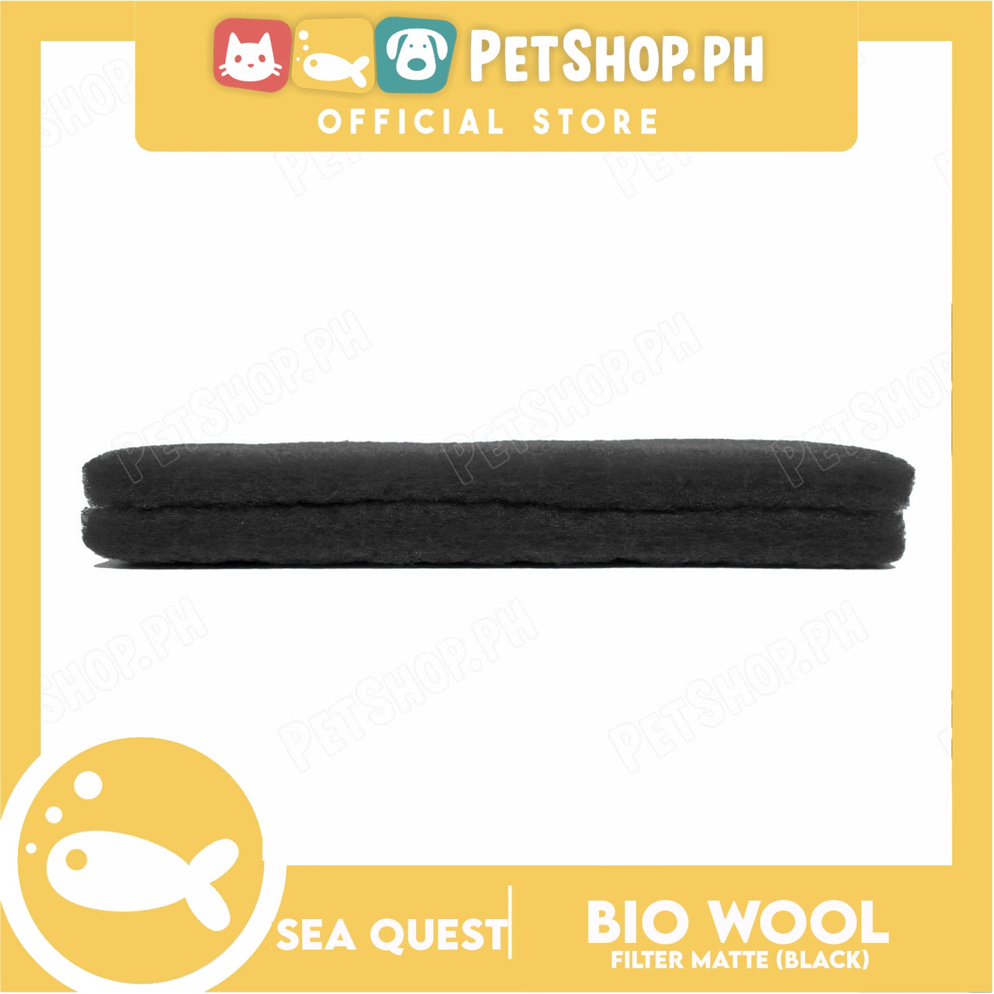 Sea Quest Bio Wool Filter Media Biological Filter Mat (Black)