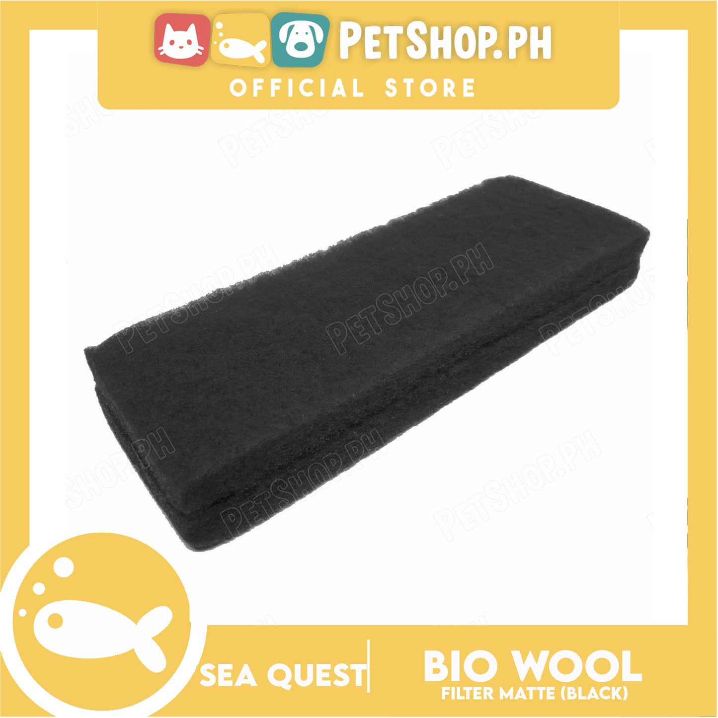 Sea Quest Bio Wool Filter Media Biological Filter Mat (Black)