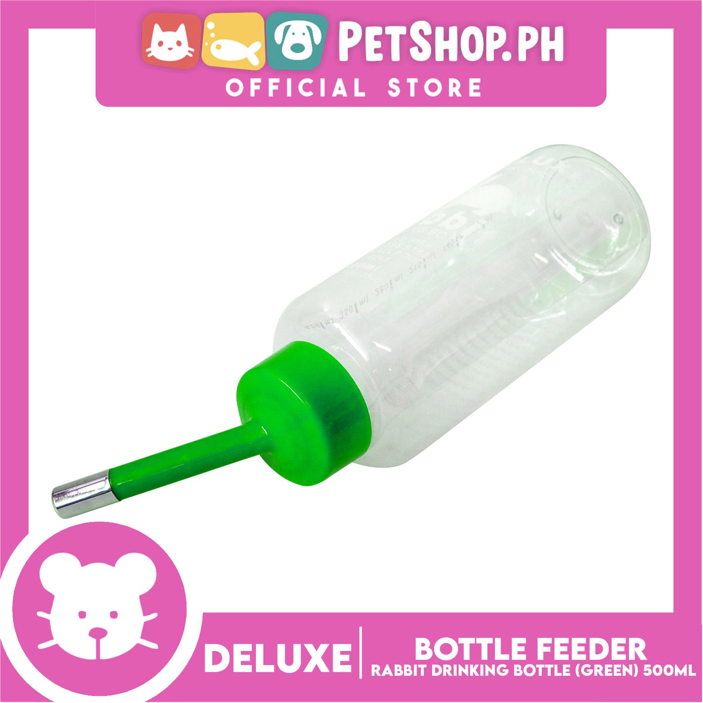 Deluxe Rabbit Drinking Bottle Green 500ml