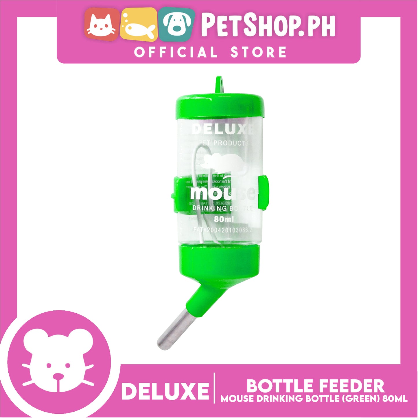 Deluxe Mouse Drinking Bottle Green 80ml