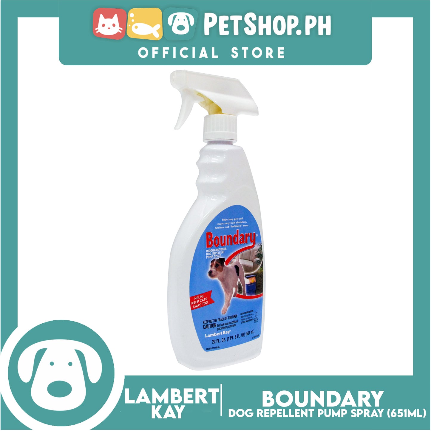 Lambert Kay Boundary Indoor and Outdoor 651ml Dog Repellent Spray
