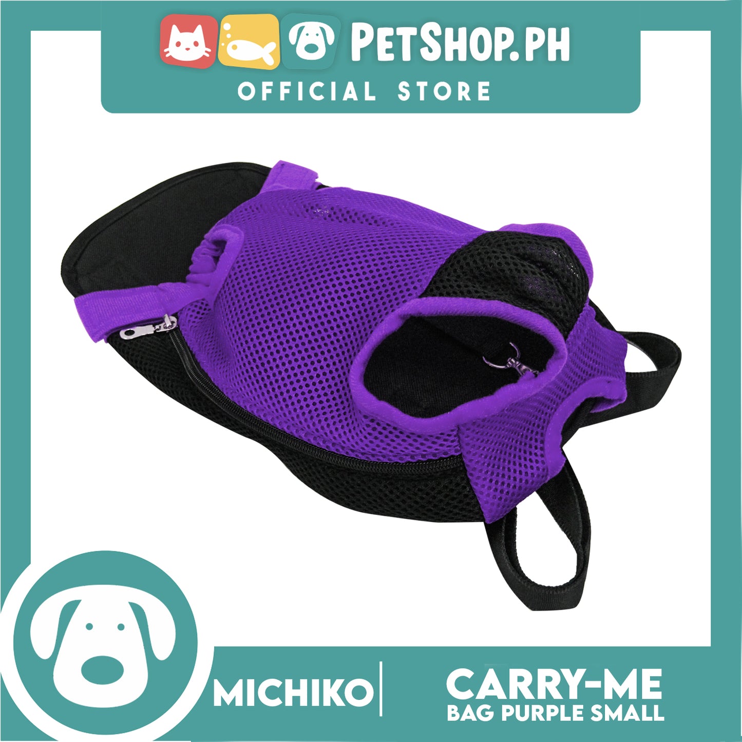 Michiko Carry Me Pet Bag Carrier Purple (Small)