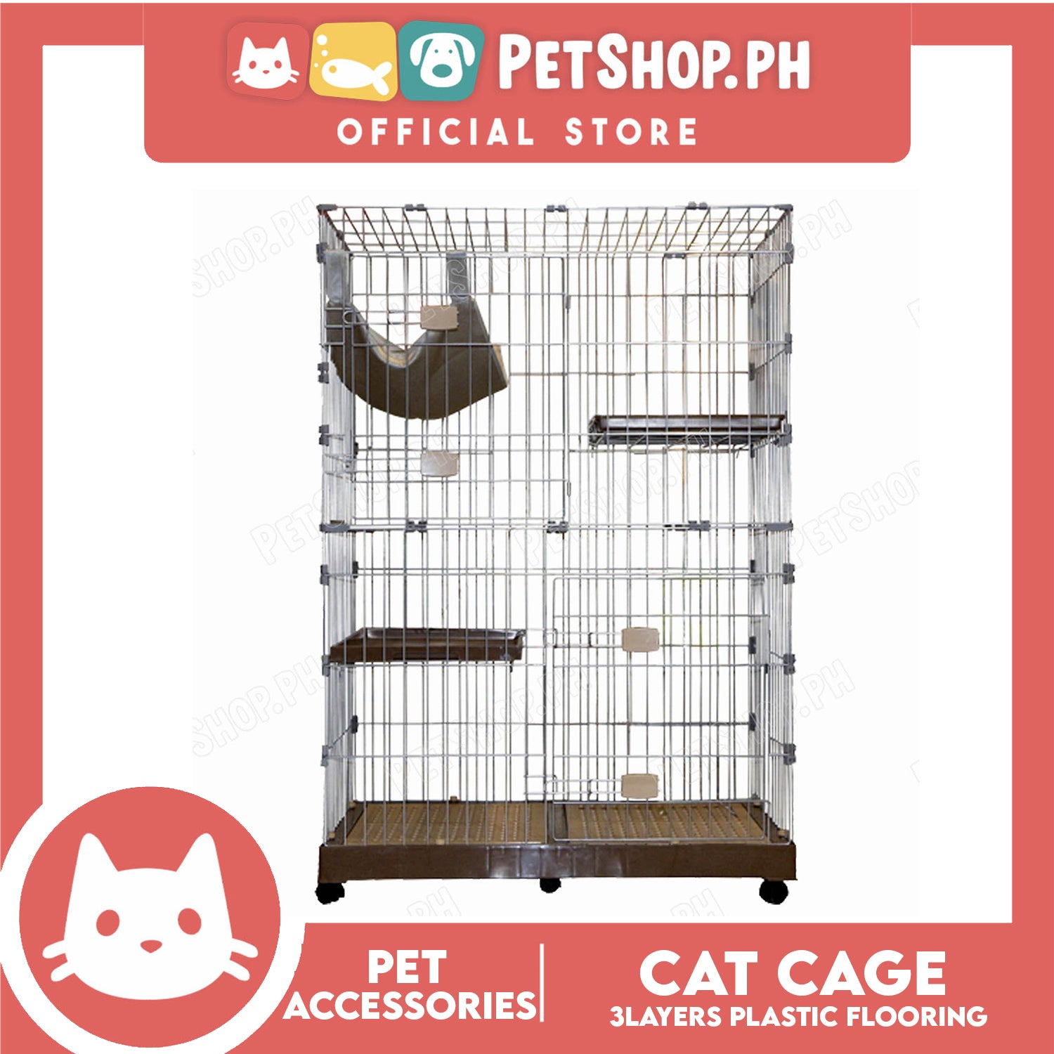 Cat Cage Layers CP-3W Plastic Flooring Cage - Main Image