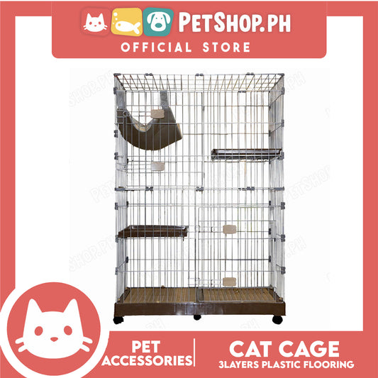Cat Cage 3 Layers CP-3W Plastic Flooring Cage