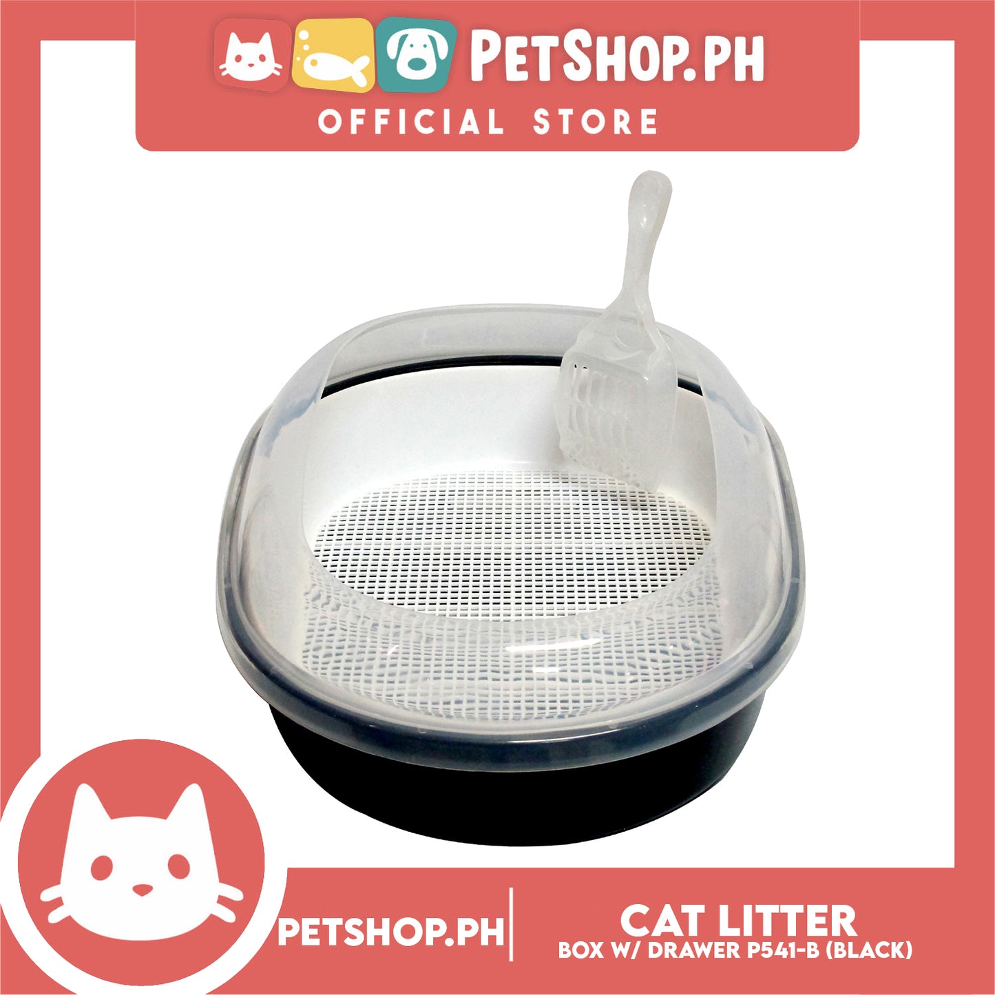 Transparent Cat Litter Box P541-B