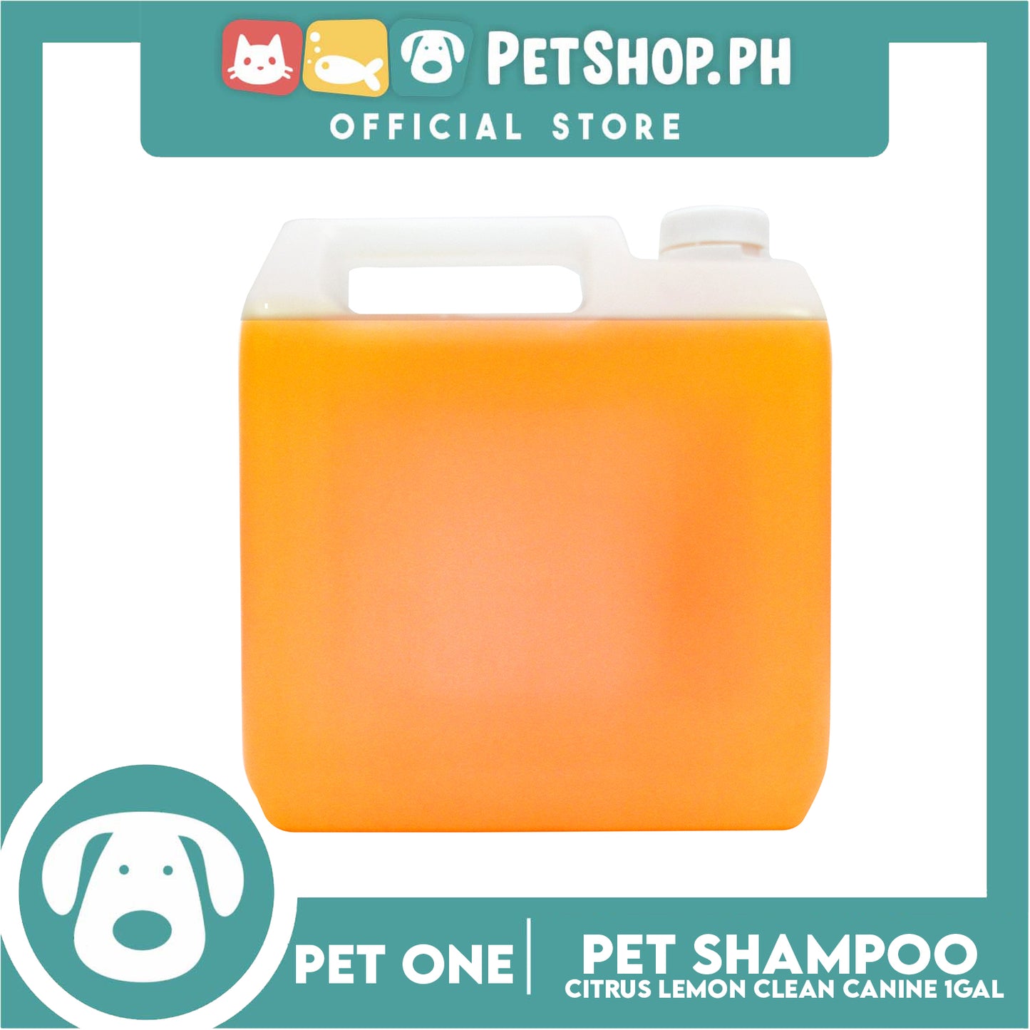 Pet One Clean Canine Pet Shampoo 1 Gallon 3.78 Liters (Citrus Lemon Scent)