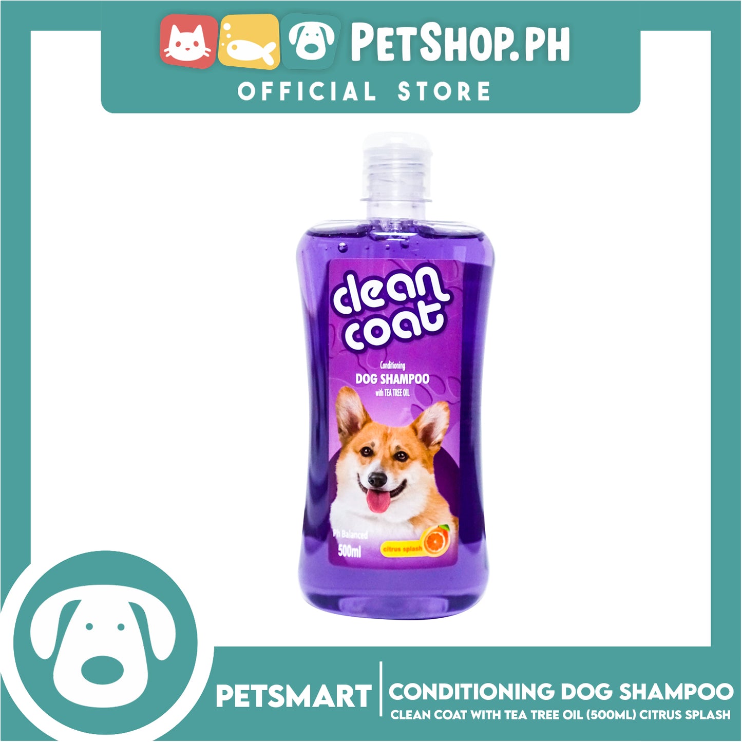 Clean Coat Conditioning With Tea Tree Oil 500ml (Citrus Splash) Dog Shampoo