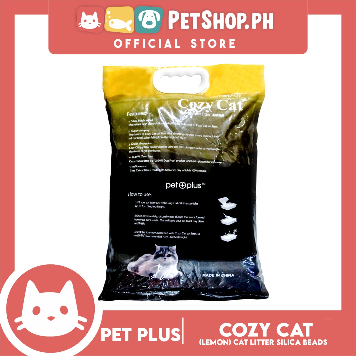 Cozy Cat Sand Lemon 5L