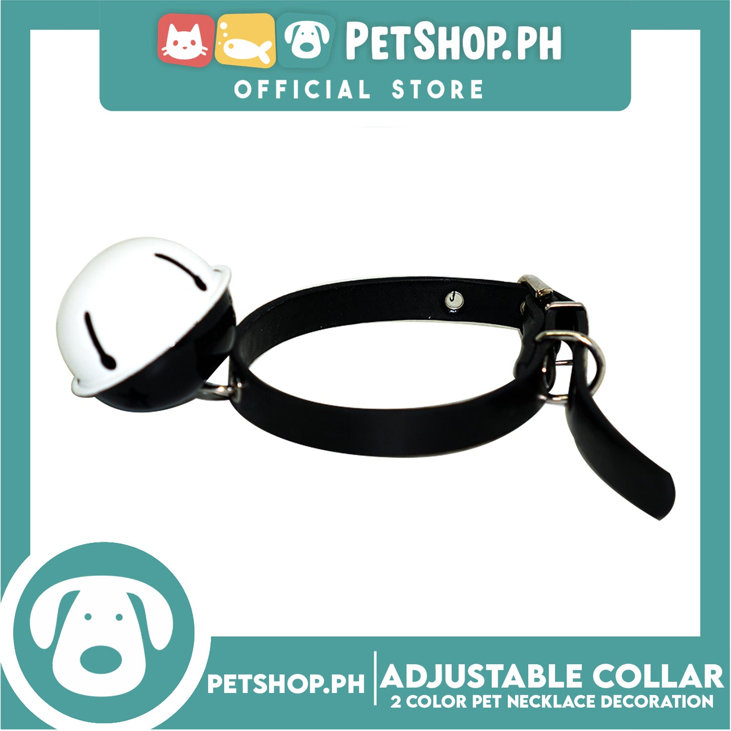 Candy Pet Big Bell Adjustable Collar with 2 Color Bell Puppy Collar Pets Necklace Decoration