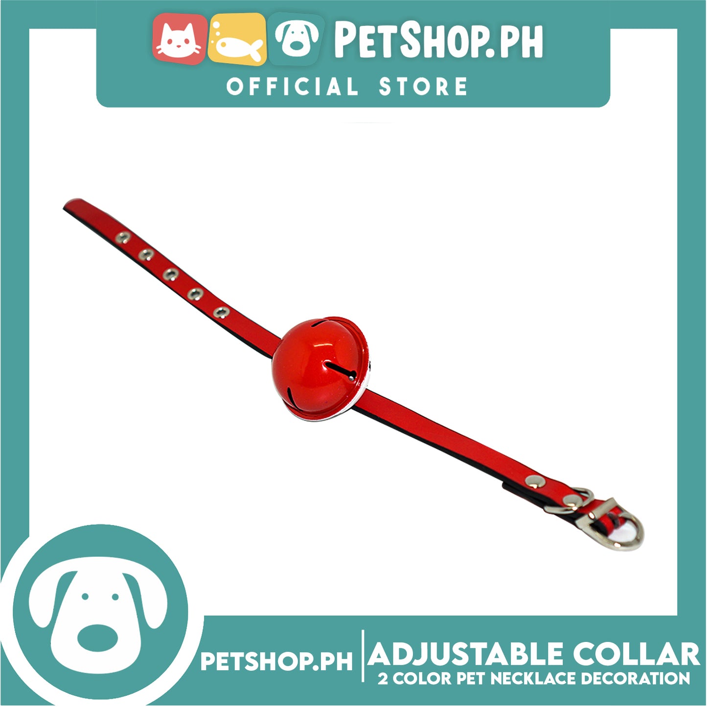 Candy Pet Big Bell Adjustable Collar with 2 Color Bell Puppy Collar Pets Necklace Decoration