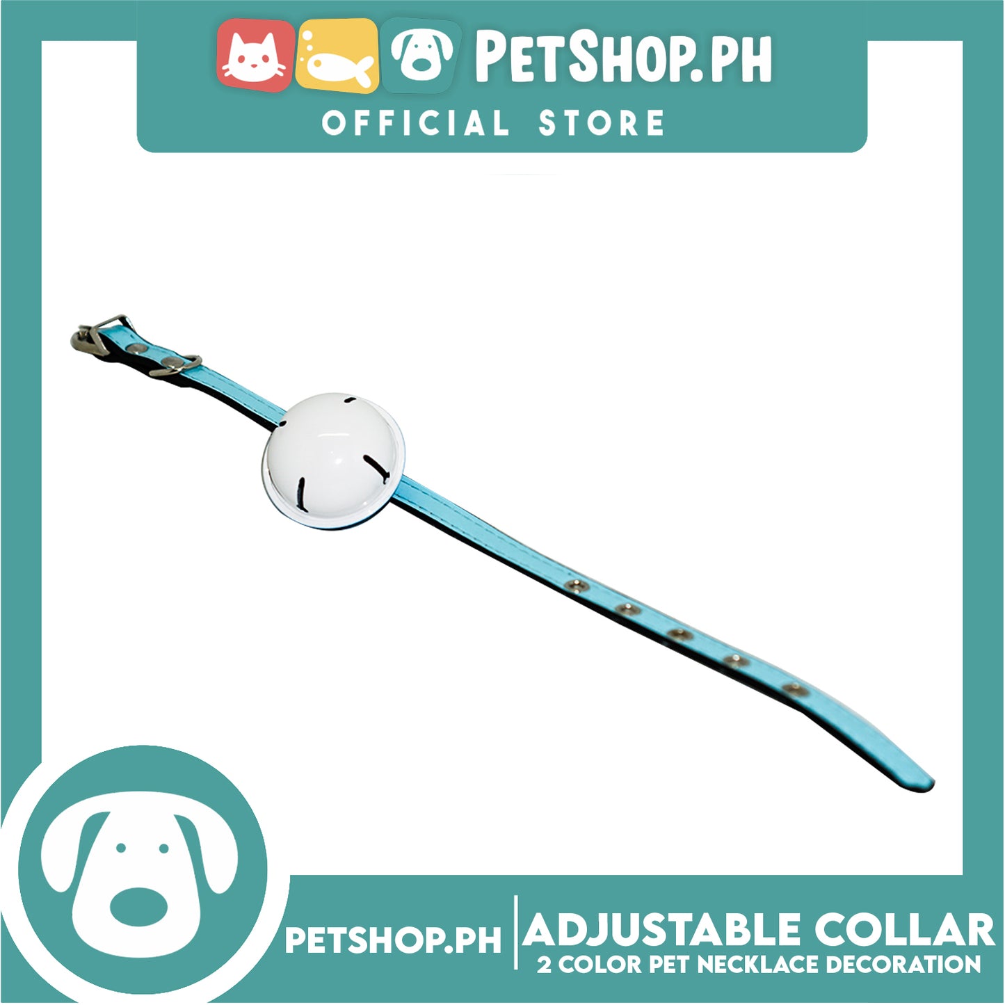 Candy Pet Big Bell Adjustable Collar with 2 Color Bell Puppy Collar Pets Necklace Decoration