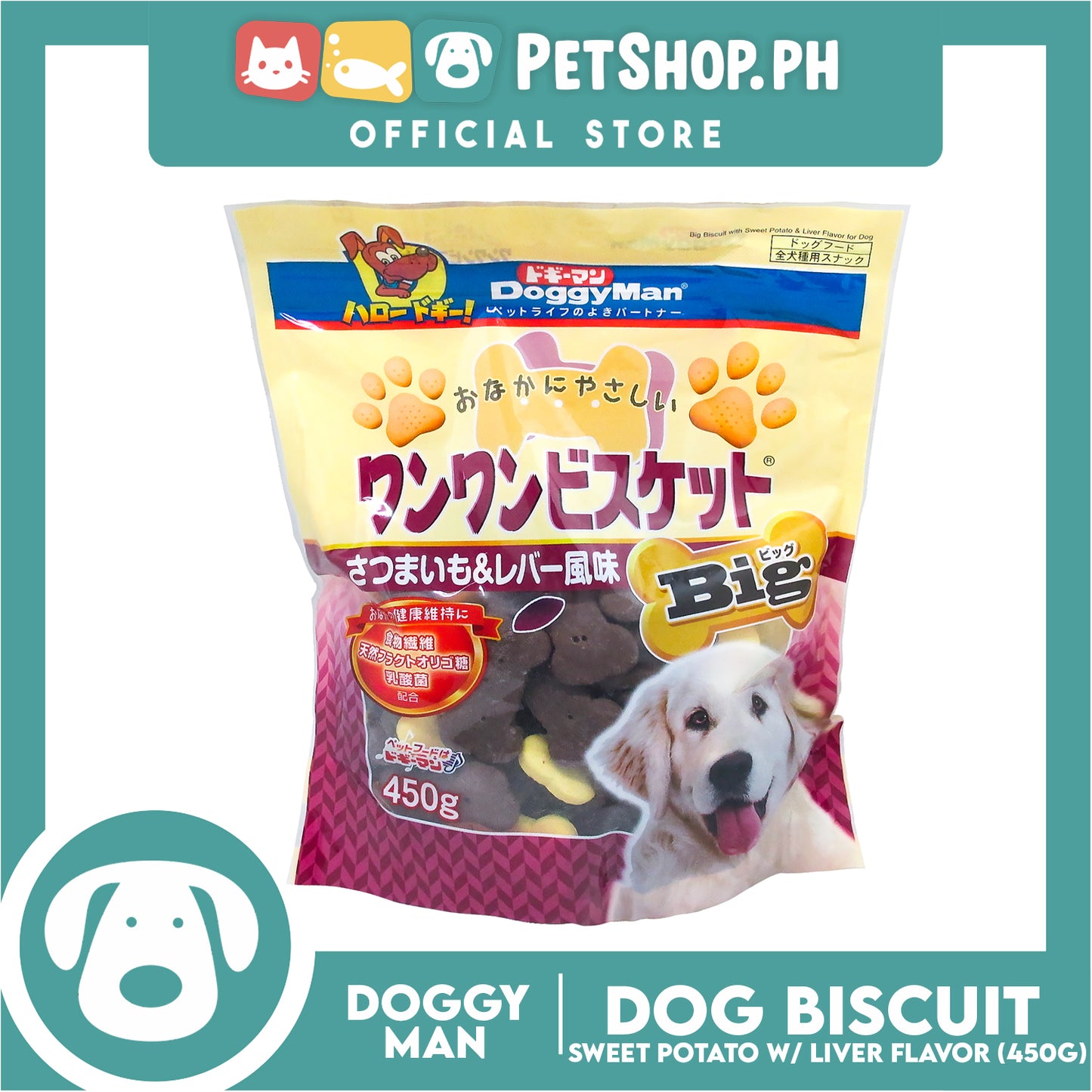 Doggyman Biscuit Big Sweet Potato & Chicken Liver (81995) 450g