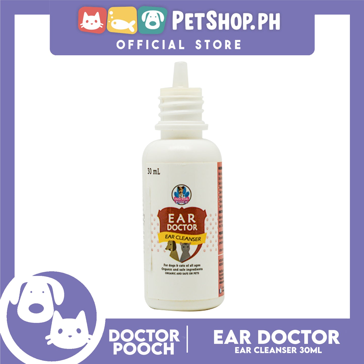 Play Pets Ear Doctor Ear Cleanser 30ml For Dogs and Cats Of All Ages