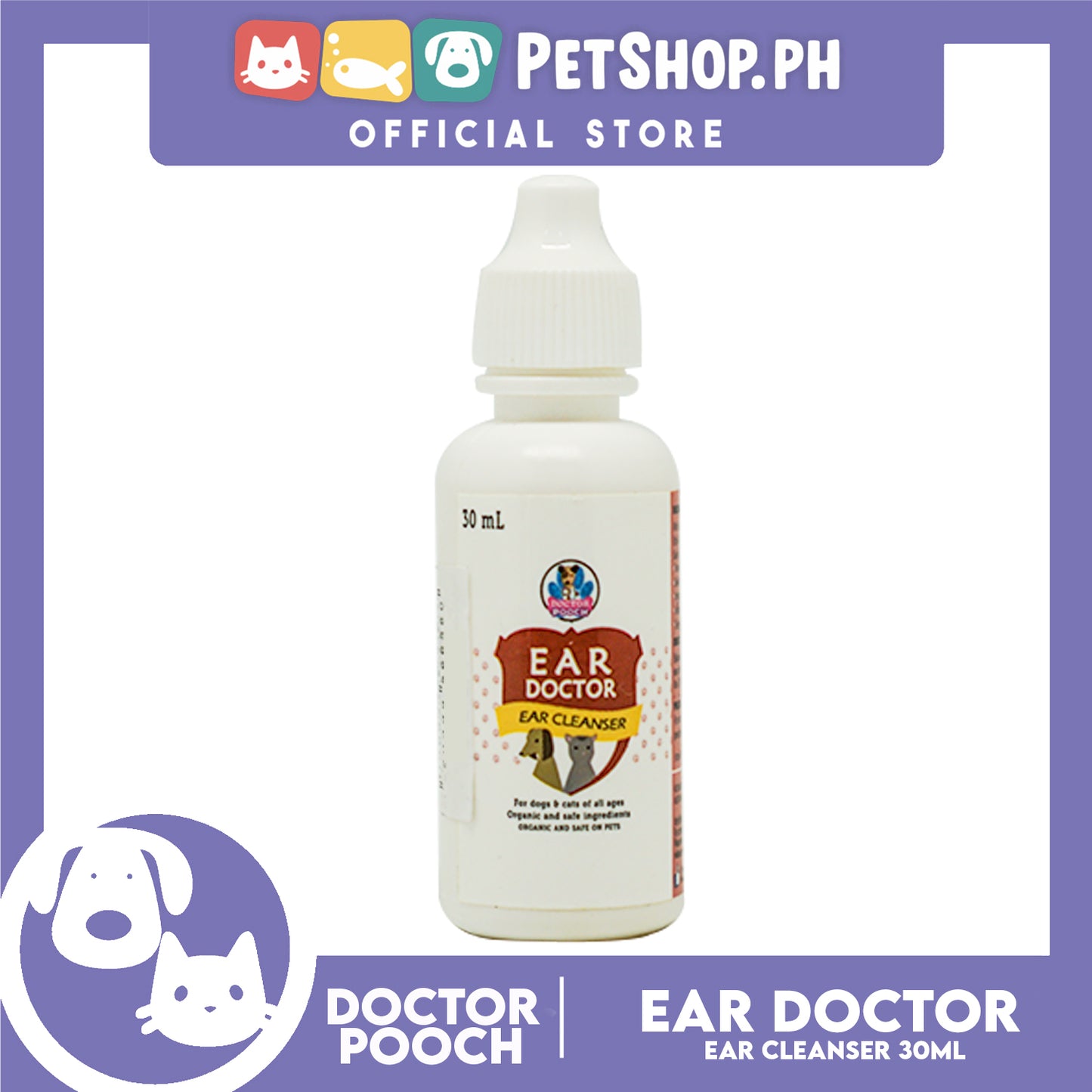 Play Pets Ear Doctor Ear Cleanser 30ml For Dogs and Cats Of All Ages