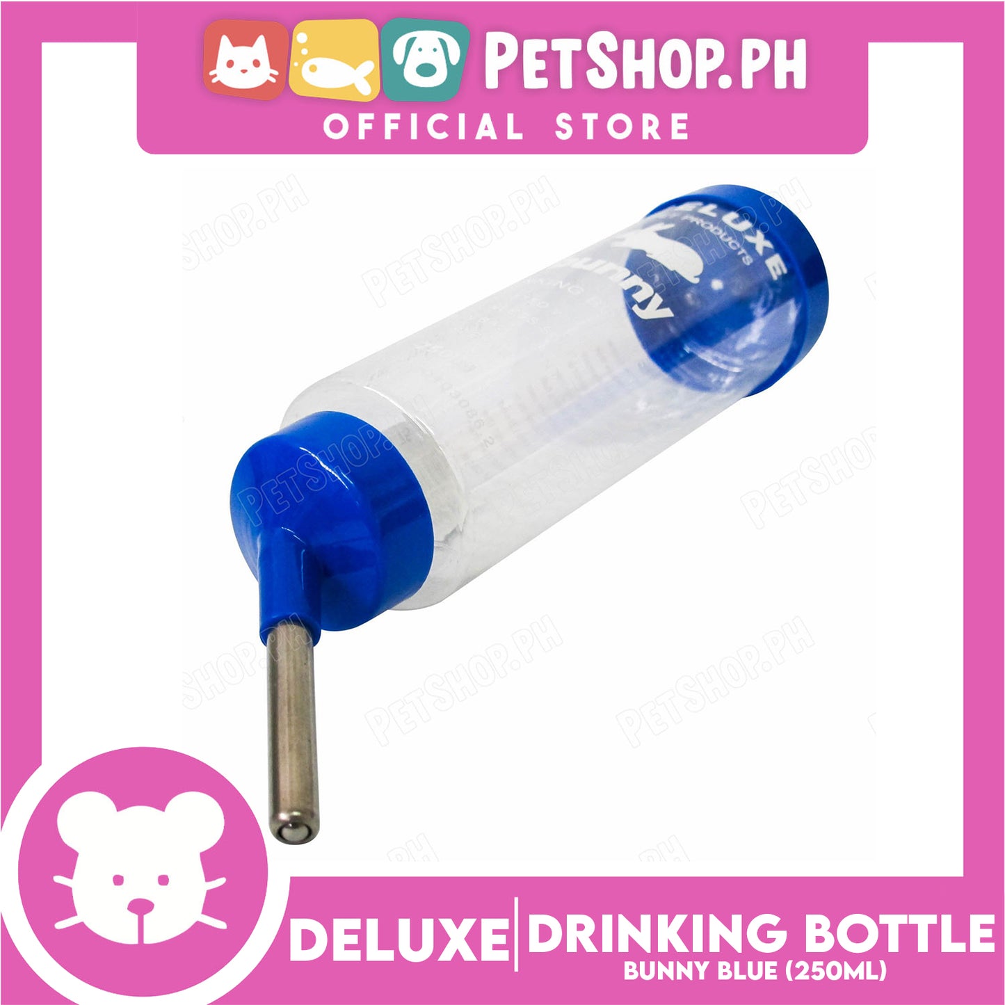 Deluxe Bunny Drinking Bottle Blue 250ml