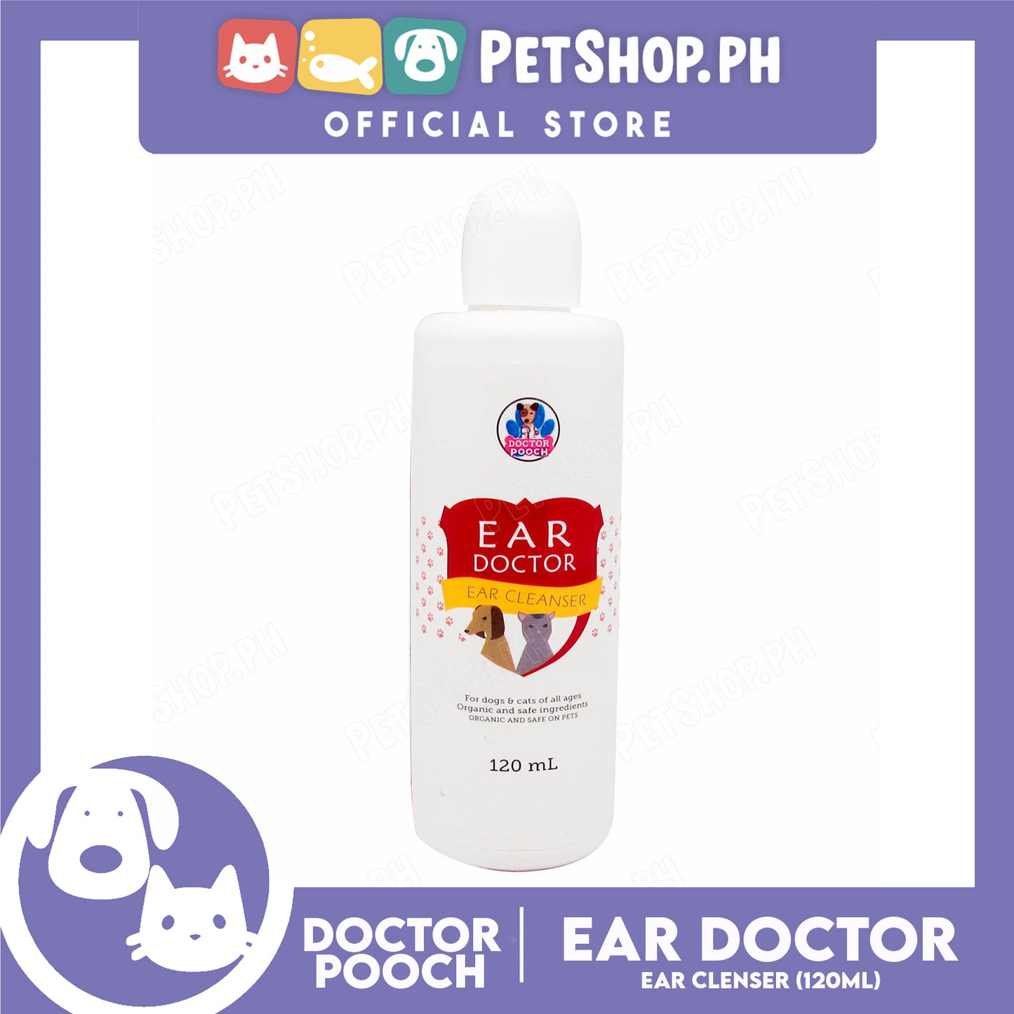 Play Pets Ear Doctor Ear Cleanser 120ml For Dogs and Cats Of All Ages