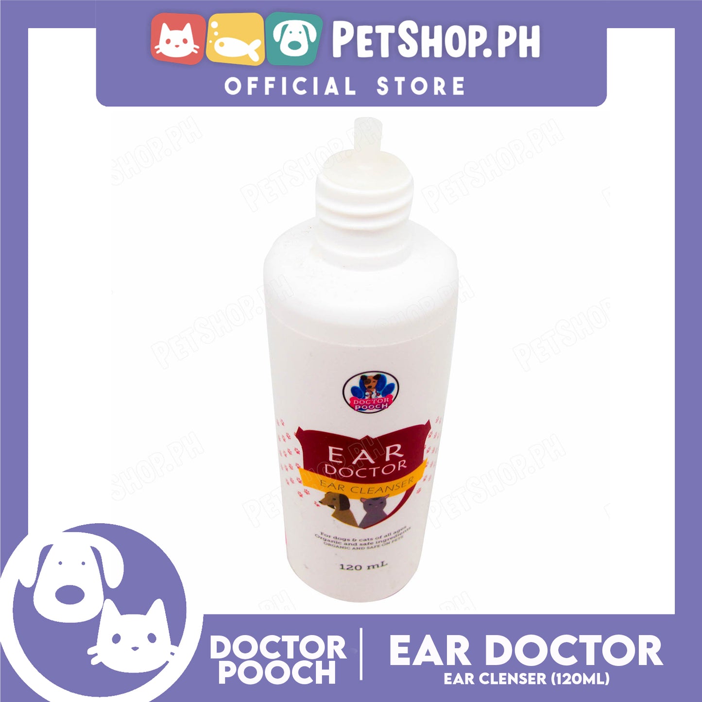 Play Pets Ear Doctor Ear Cleanser 120ml For Dogs and Cats Of All Ages