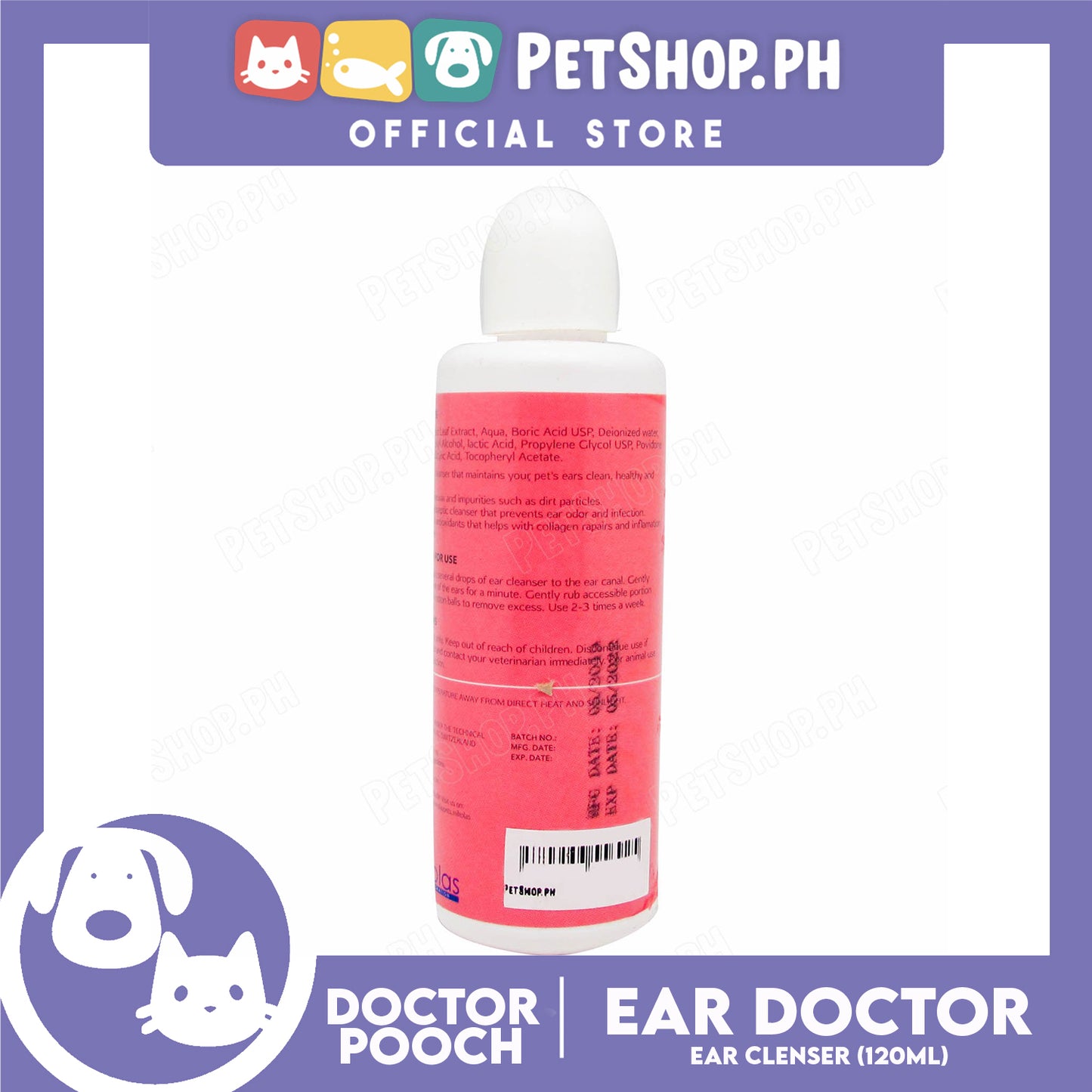Play Pets Ear Doctor Ear Cleanser 120ml For Dogs and Cats Of All Ages