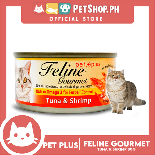 Pet Plus Feline Gourmet 80g (Tuna And Shrimp Flavor) Canned Cat Food