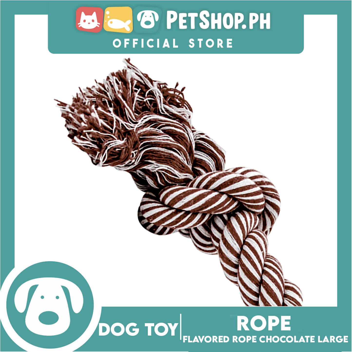 Amy Carol Flavored Rope Chocolate (Large) Dog Rope