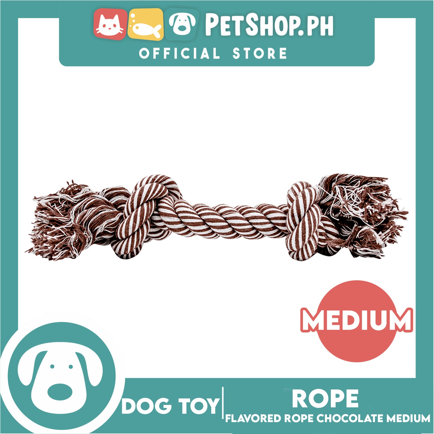 Amy Carol Flavored Rope Chocolate (Medium) Dog Rope