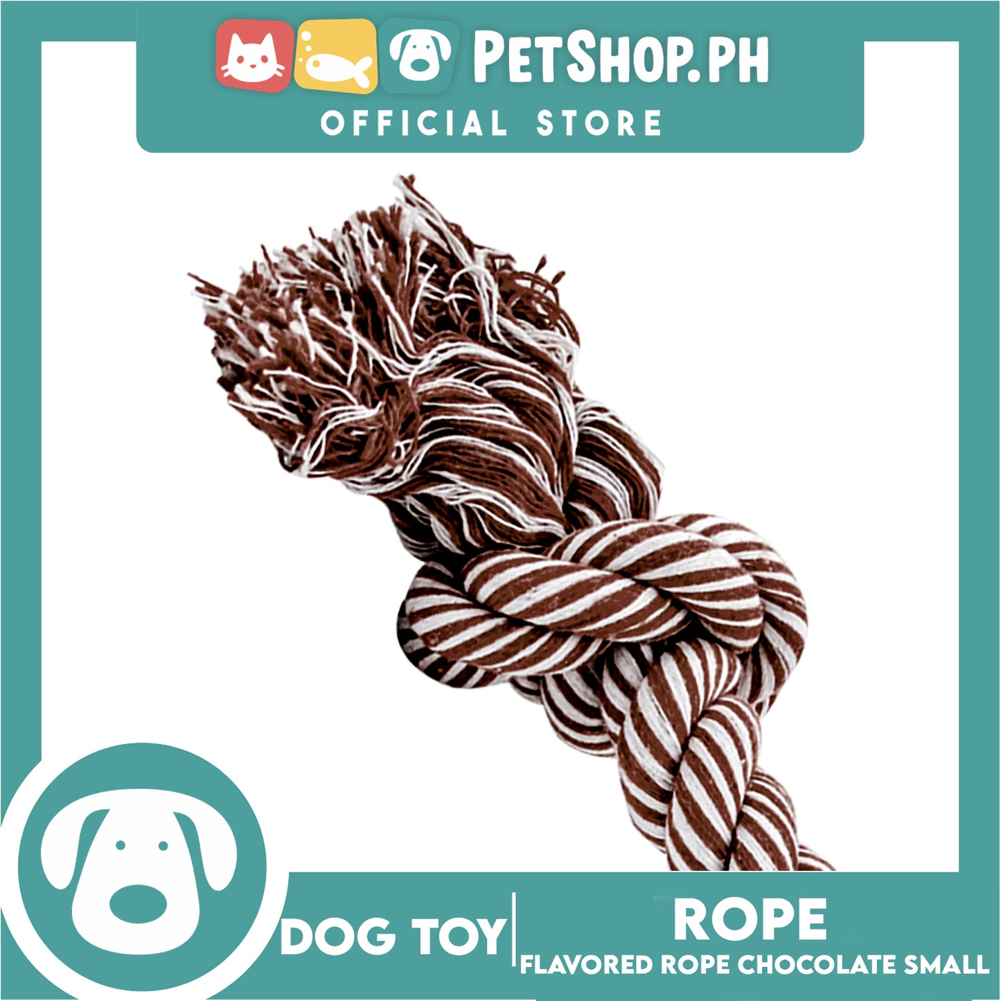 Amy Carol Flavored Rope Chocolate (Small) Dog Rope