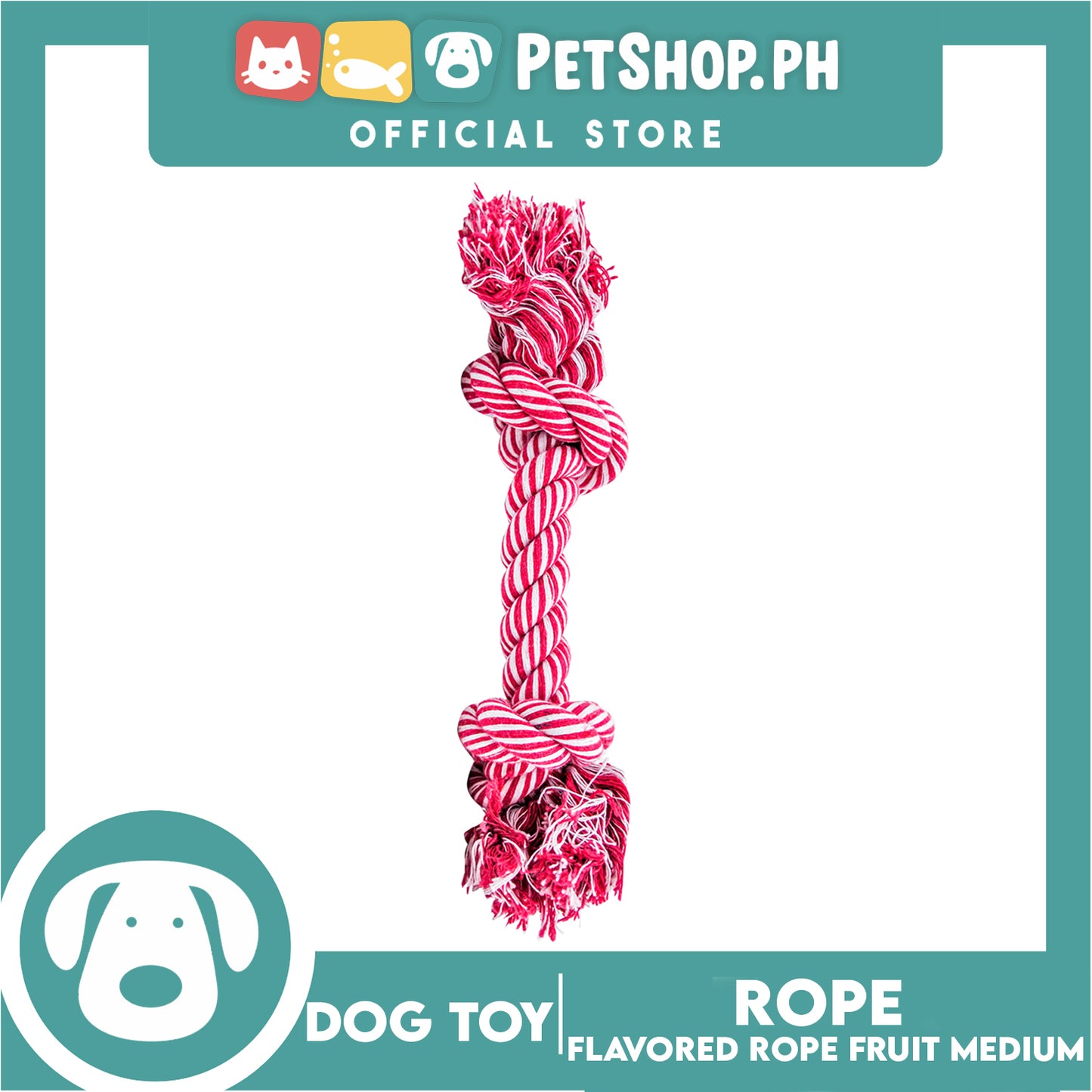 Amy Carol Flavored Rope Fruit (Medium) Dog Rope