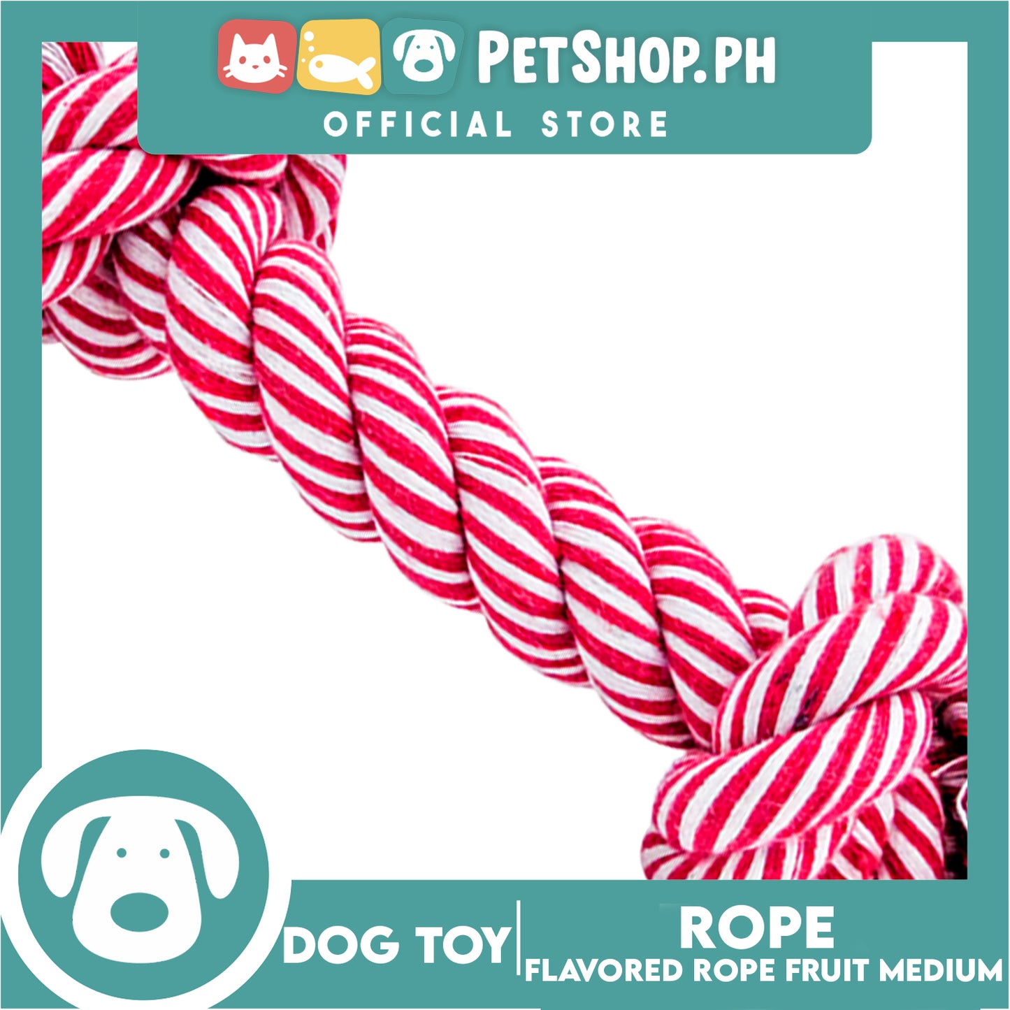 Amy Carol Flavored Rope Fruit (Medium) Dog Rope