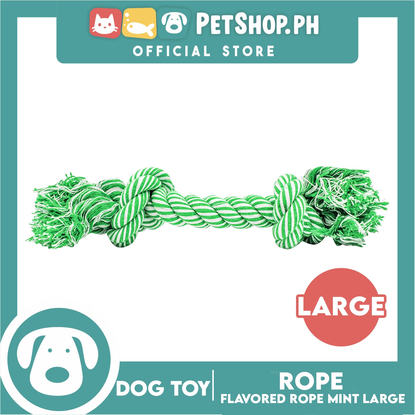 Amy Carol Flavored Rope Fresh Mint (Large) Dog Rope