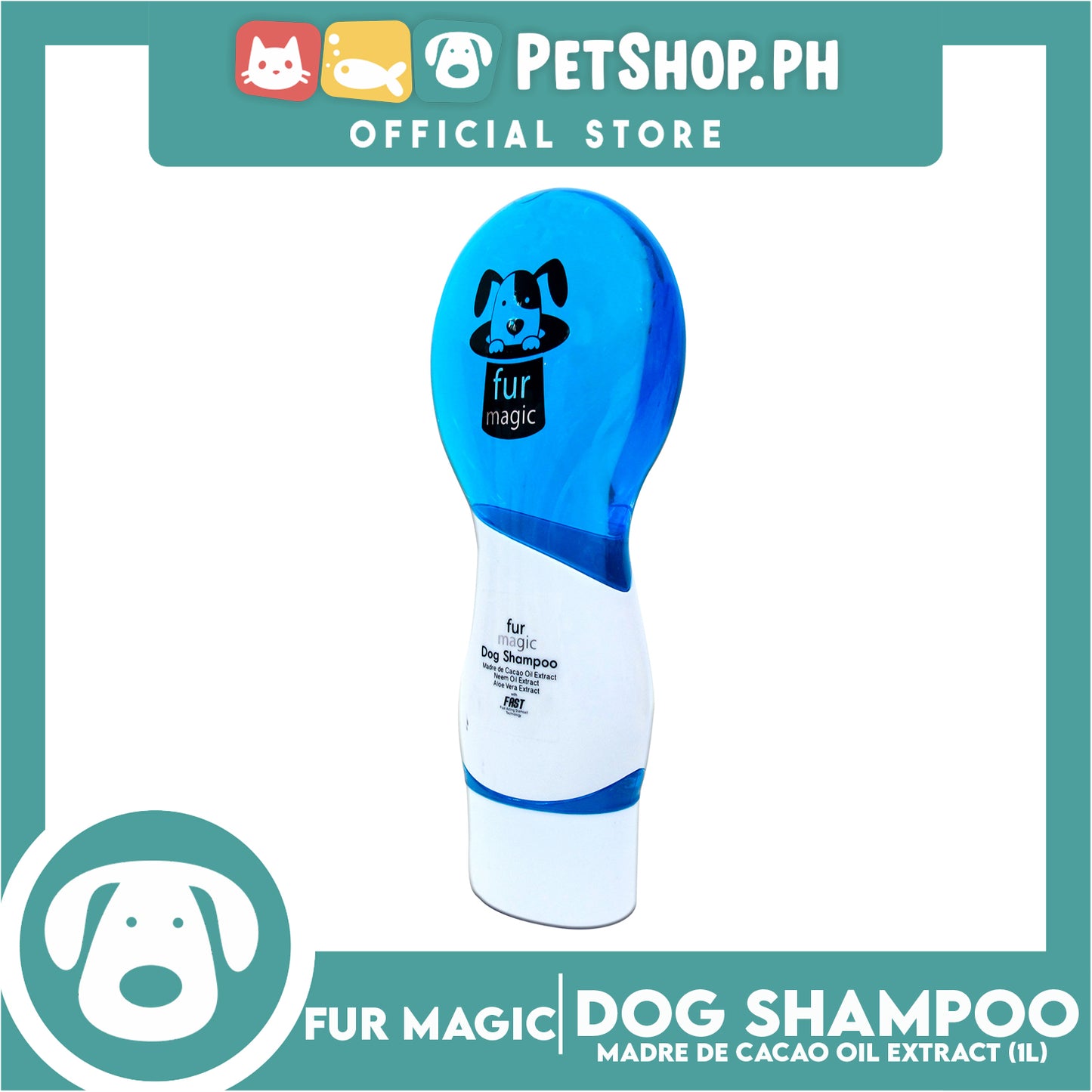 Fur magic with Fast Acting Stemcell Technology (Blue) 1000ml Dog Shampoo