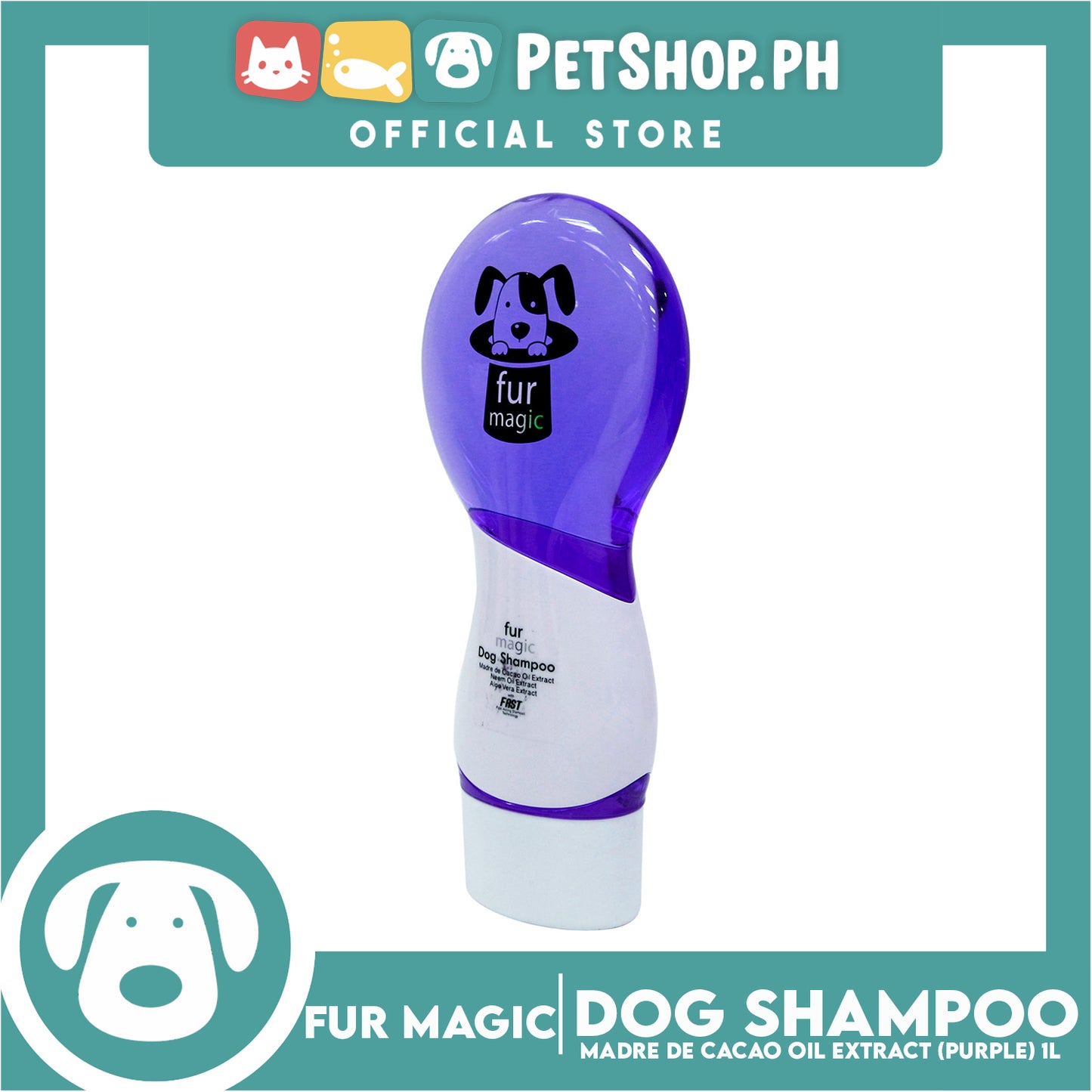 Fur magic with Fast Acting Stemcell Technology (Violet) 1000ml Dog Shampoo