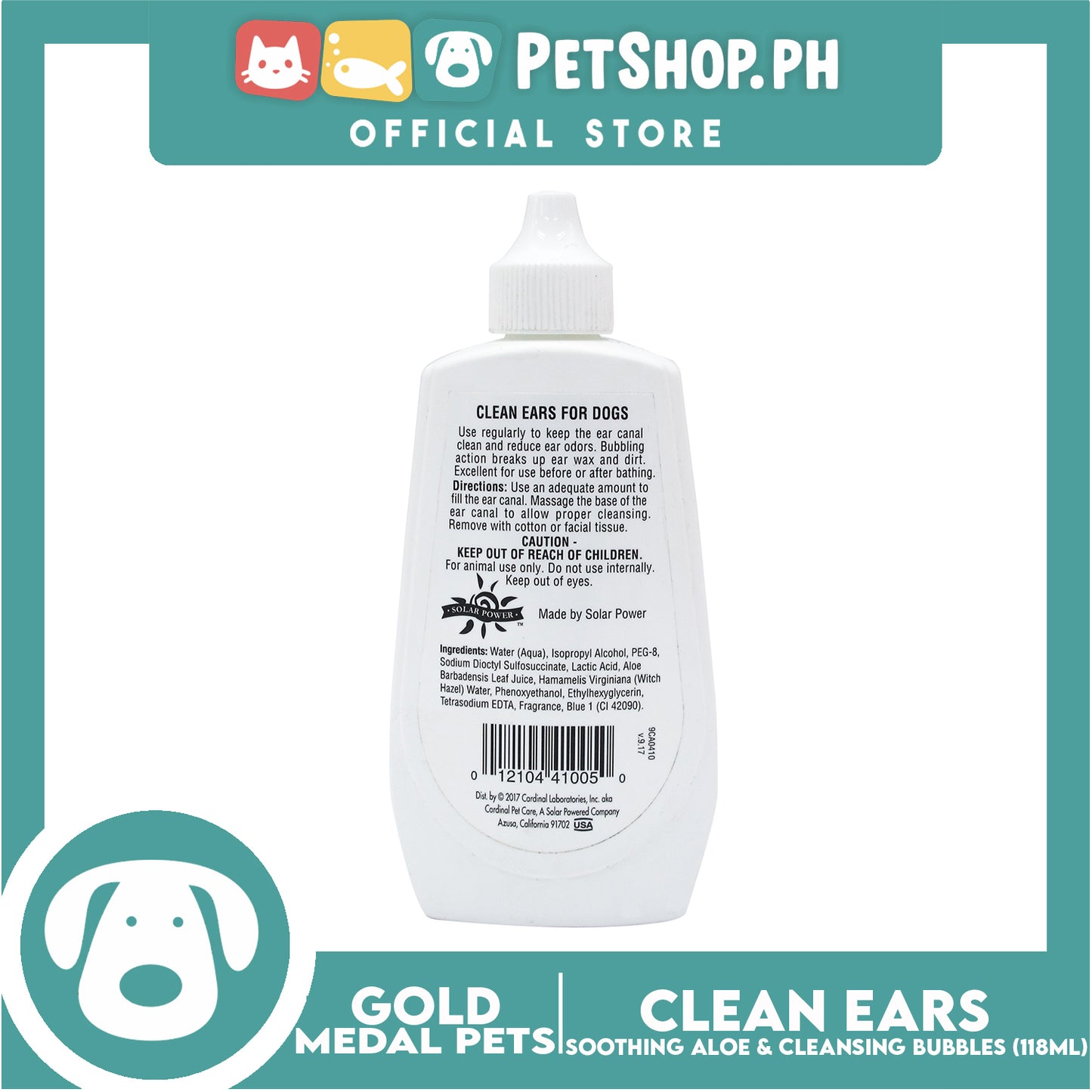 Golden Medal Pets Cleans Ears 118mL
