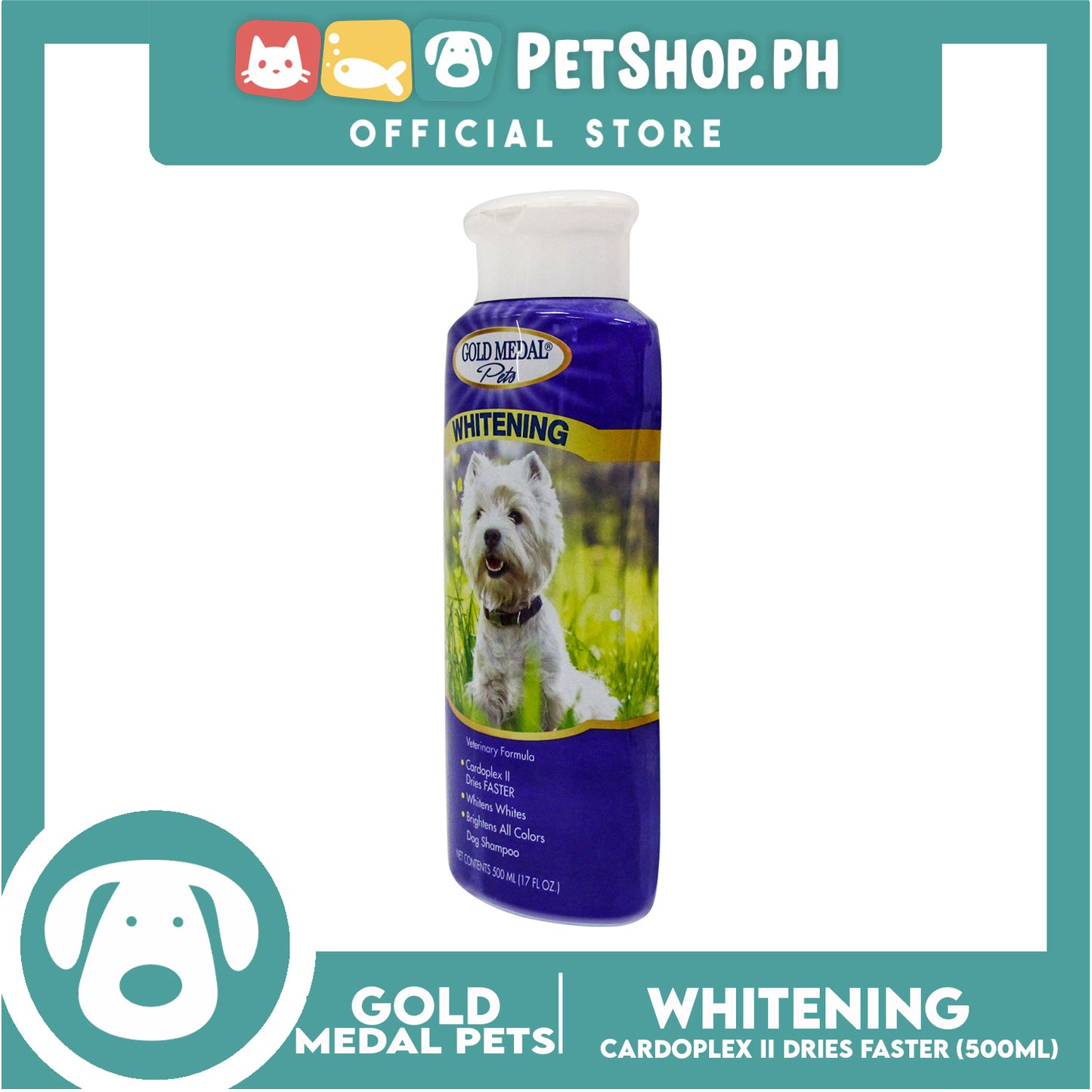 Gold Medal Pets Blue Diamond with Cardoplex 17oz Dogs Whitening Shampoo
