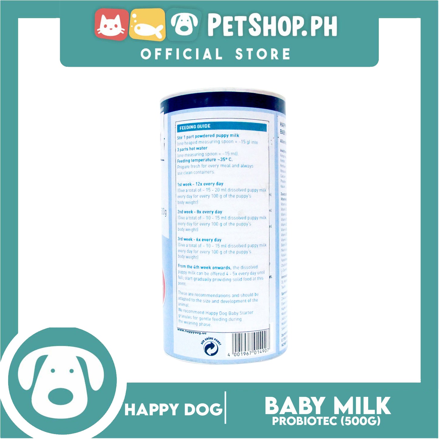 Happy Dog Baby Milk Probiotic  500g