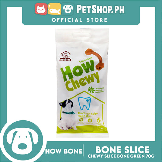 Howbone Chewy Tubular Bone Green 70g Dog Dental Chew