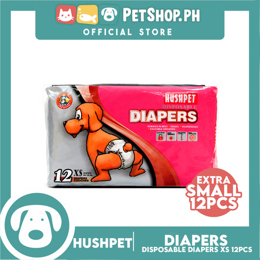 Hushpet Deluxe Disposable Dog Diapers 12pcs. (Extra Small)