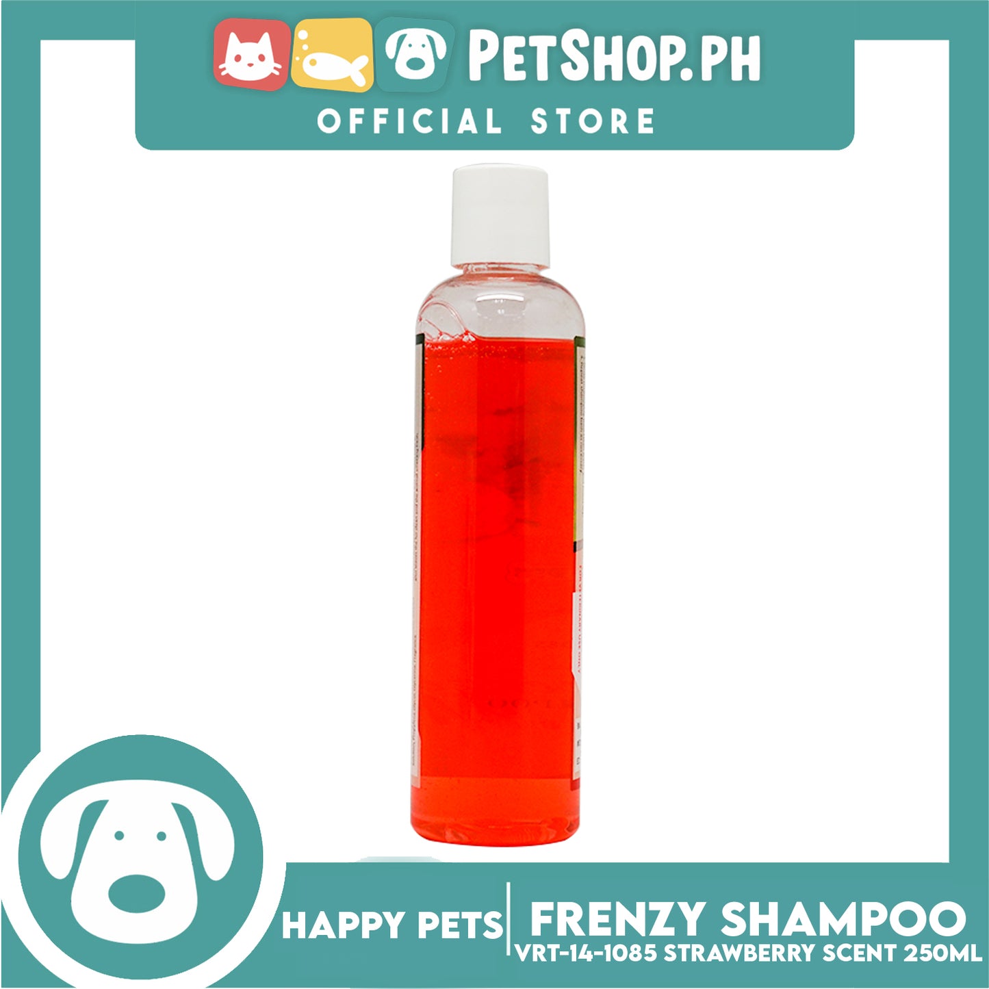 Happy Pets Frenzy Shampoo Strawberry Scent 250ml VRT-15-1085 Dog Shampoo