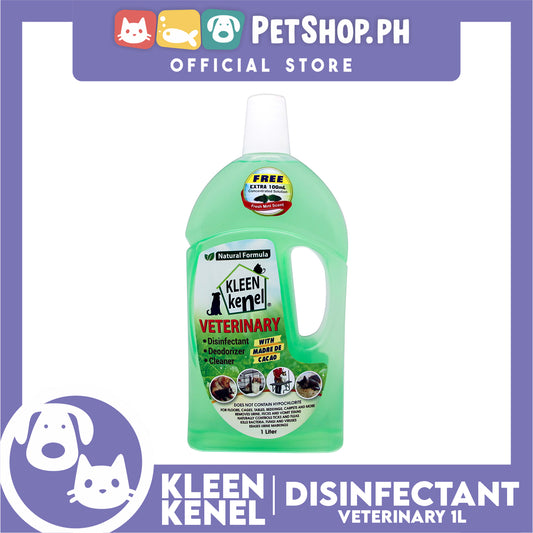 Kleen Kenel Pet Disinfectant Deodorizer Cleaner With Madre De Cacao 1 Liter (Fresh Mint Scent)