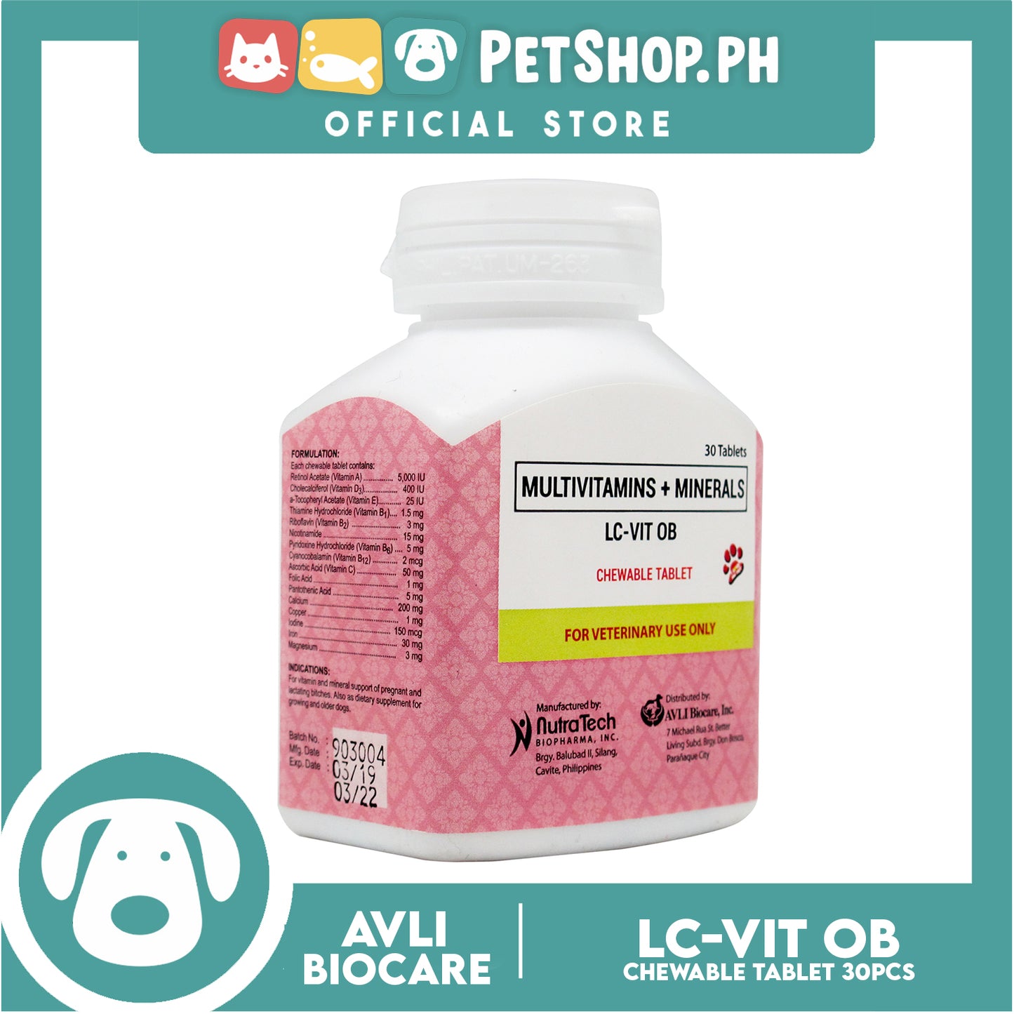LC-VIT OB Multivitamins Chewable Tablet 30 Pieces
