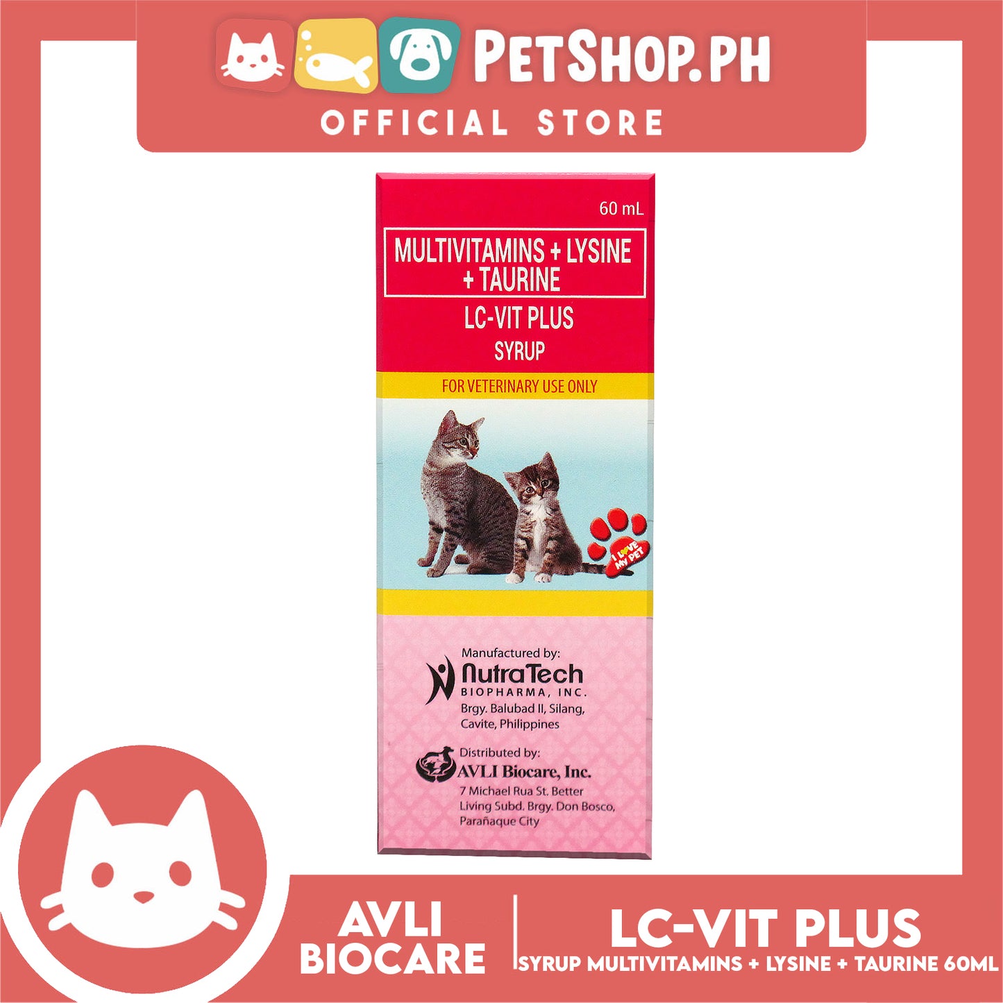 LC-VIT Plus Syrup Multiviamins + Lysine + Taurine 60ml