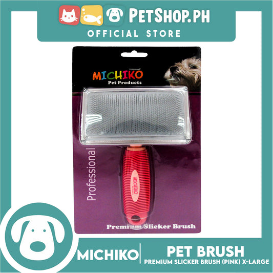 Michiko Premium Slicker Brush Pink Color (Extra Large) Pet Brush, Pet Grooming