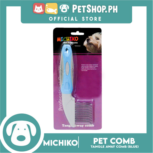 Michiko Tangle Away Pet Comb (Blue) Pet Grooming