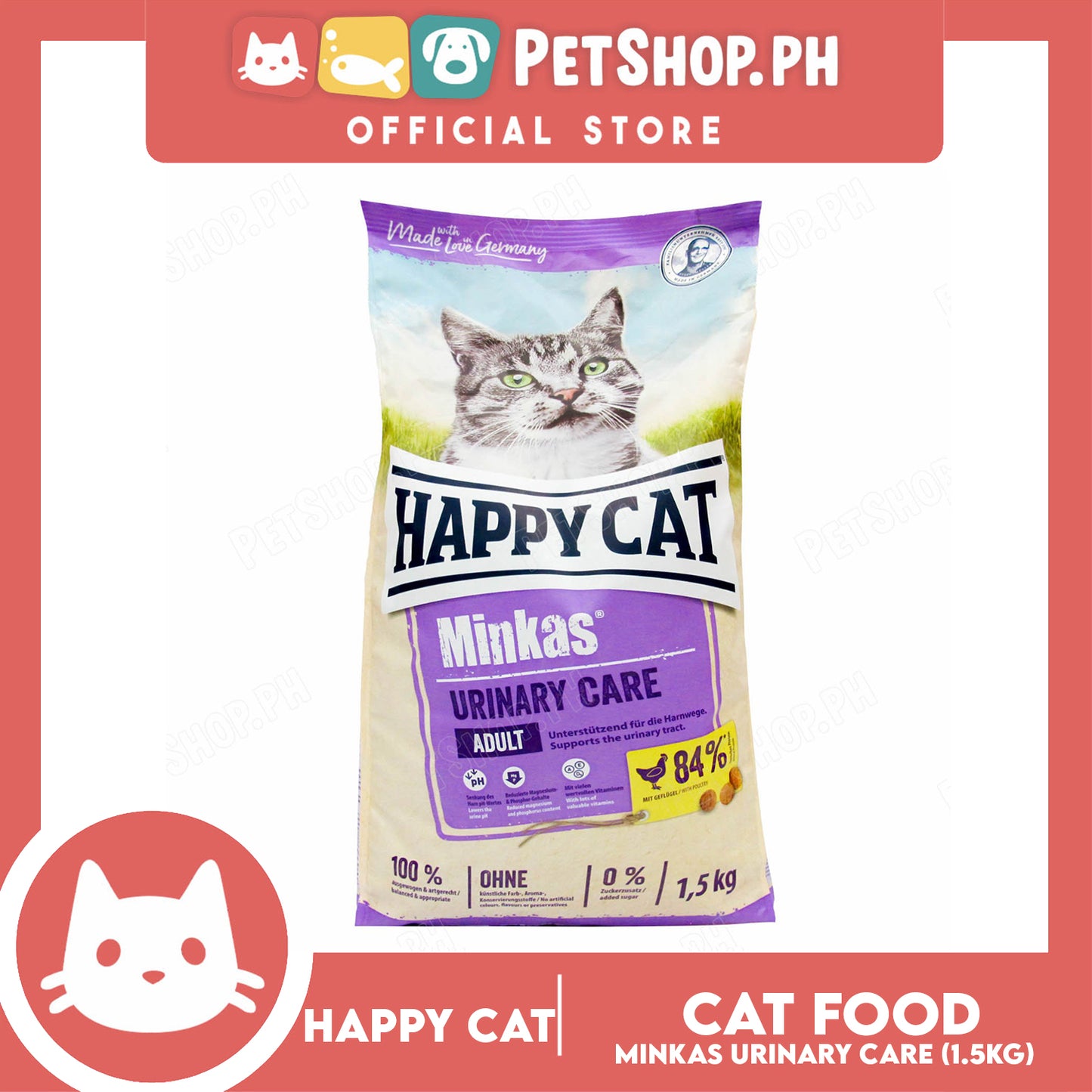 Happy Cat Minkas Urinary Geflugel 1.5kg
