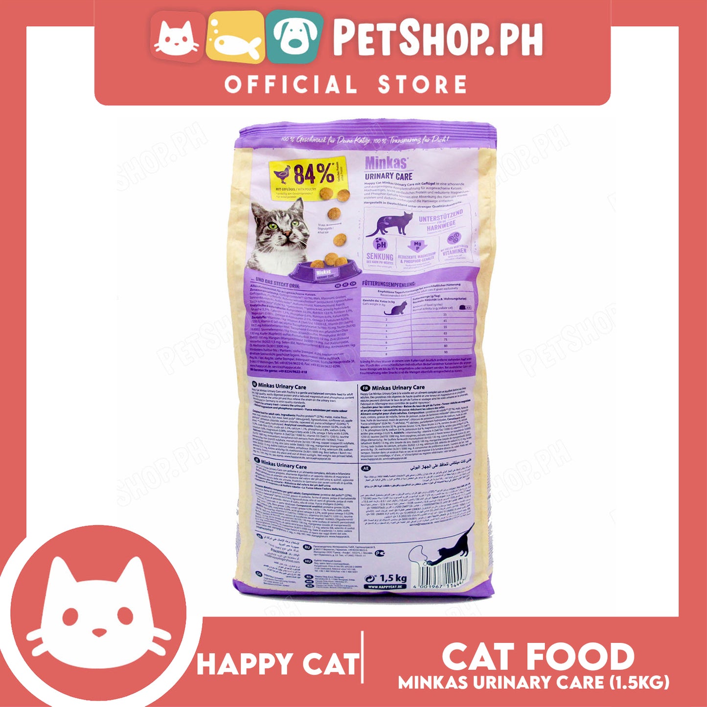 Happy Cat Minkas Urinary Geflugel 1.5kg