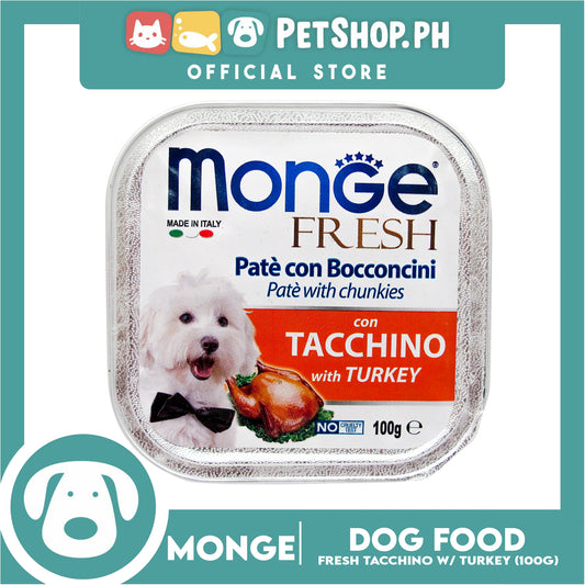 Monge Fresh Pate And Chunkies 100g (Tachinno With Turkey) Dog Wet Food