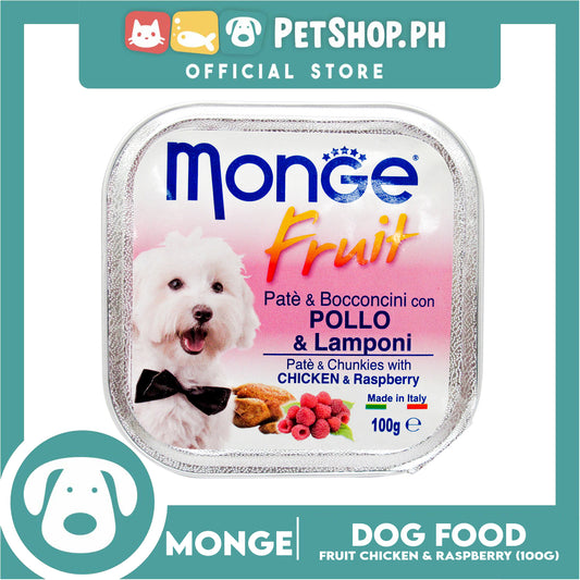 Monge Fruit Pate And Chunkies 100g (Chicken And Raspberry) Dog Wet Food