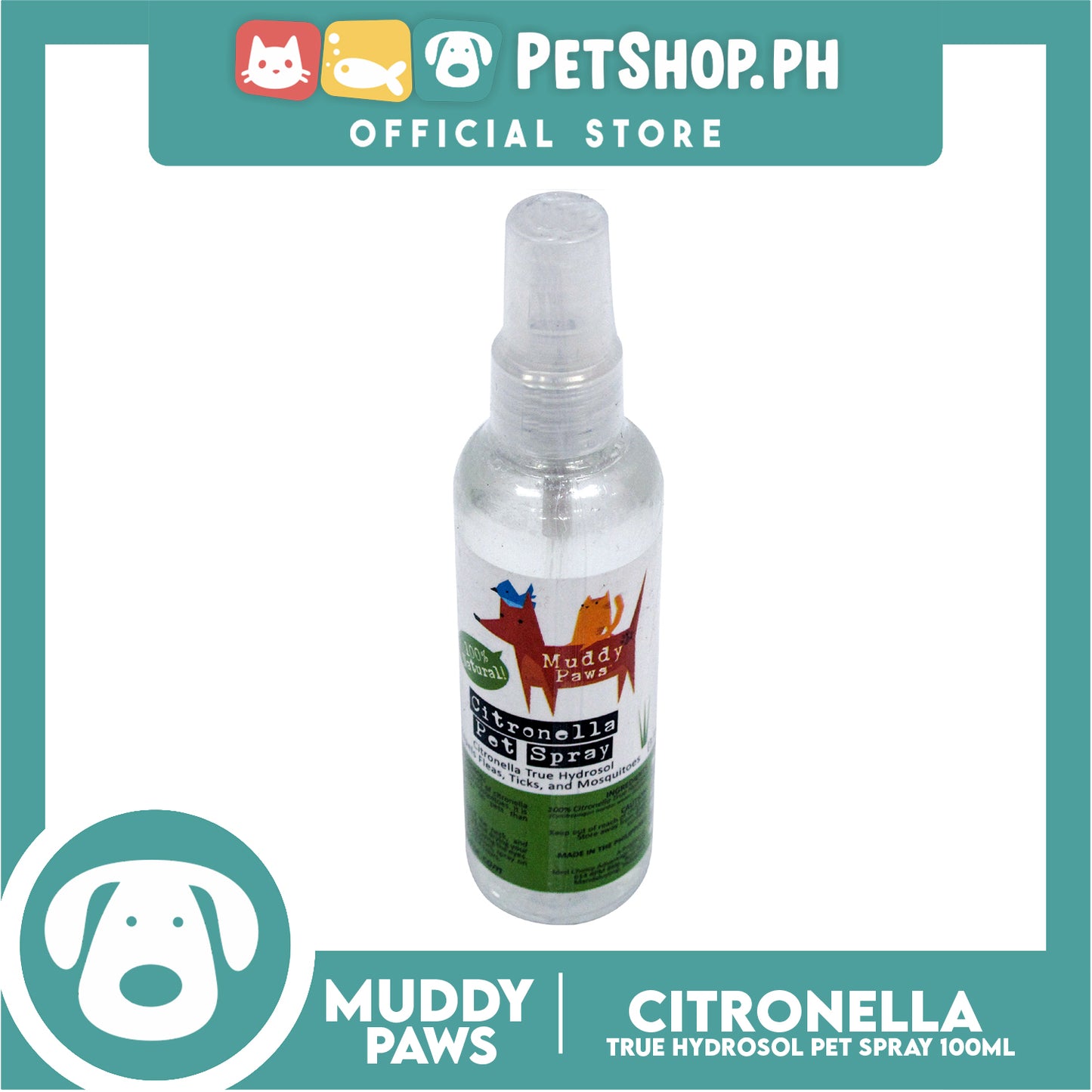 Muddy Paws Citronella Pet Spray 100ml