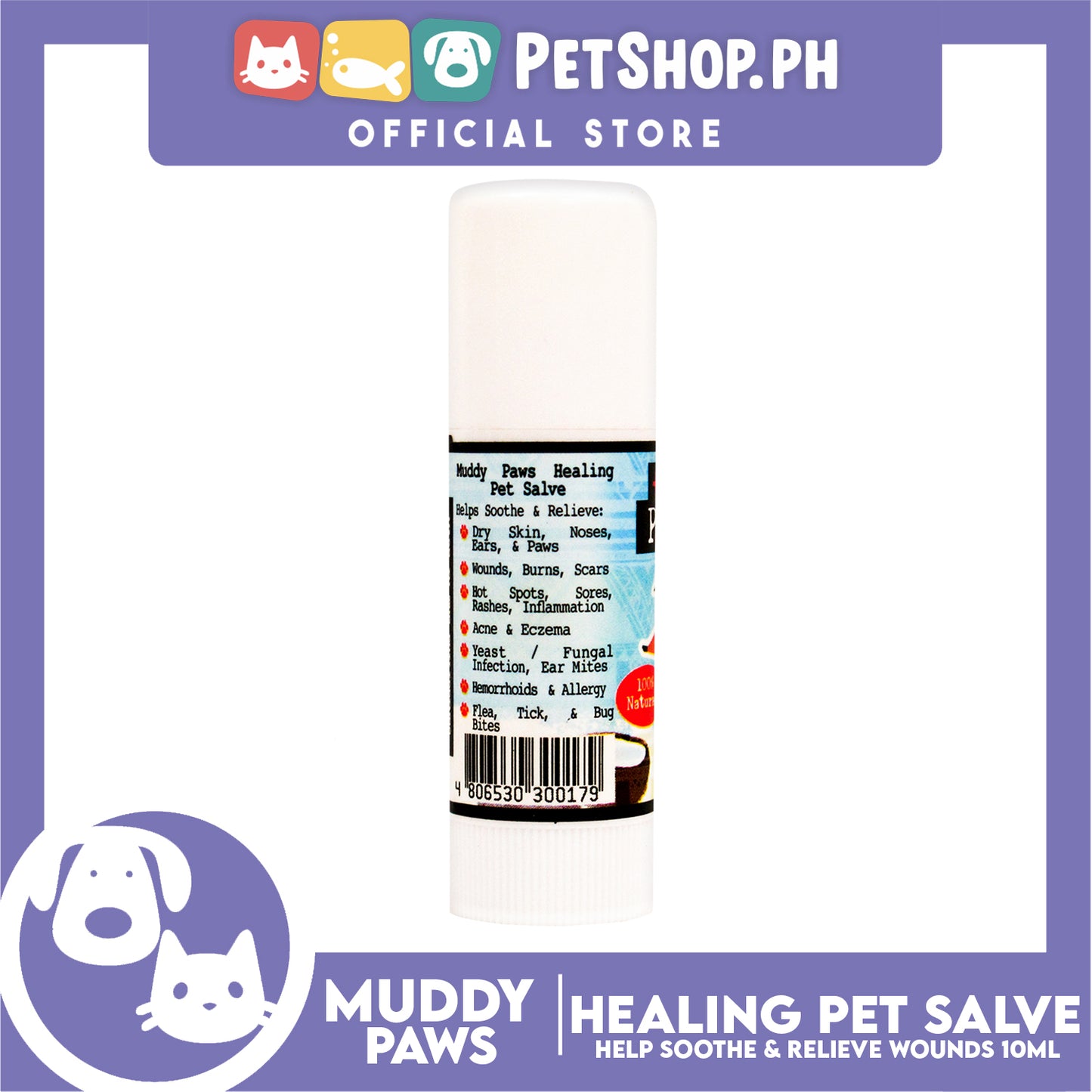 Muddy Paws Healing Pet Salve 10ml Pets Body Care