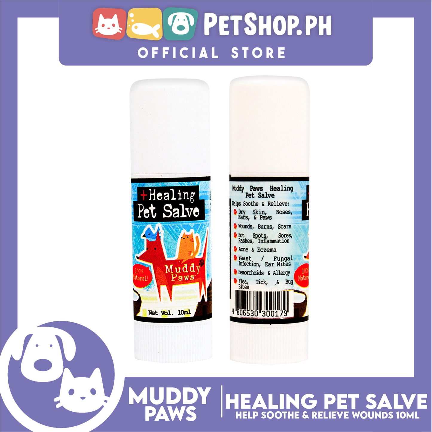 Muddy Paws Healing Pet Salve 10ml Pets Body Care