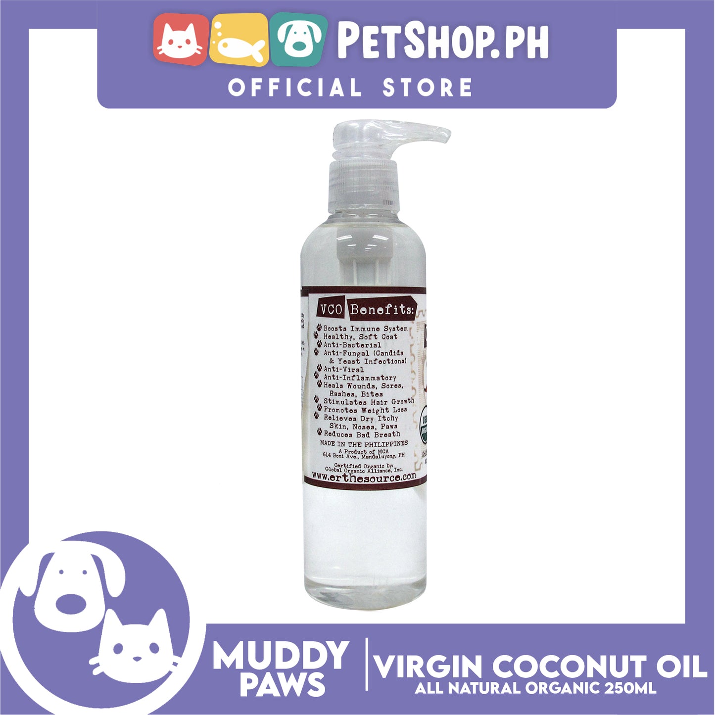 Muddy Paws Virgin Coconut Oil Organic